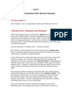 Lab 9 Chlorine Residual and Chlorine Demand