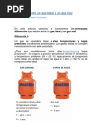 Diferencia Entre Gas Ideal y Real