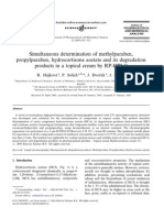 Simultaneous Determination of Methylparaben + Propylparaben + Hidrocortisone Topical Cream PDF