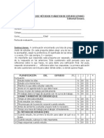 Cuestionario de Métodos y Hábitos de Estudio