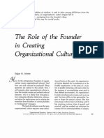 The Role of The Founder in Creating Organizational Culture