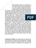 EDUCACIÓN CLÁSICA Concepción Clásica de La Educación La Concepción de en La Unidad Del Cosmos Creado Por El Dios Perfecto