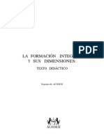 La Formacion Integral y Sus Dimensiones Texto Didactico