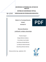 Actividad 2.6 - Recursos Educativos Justificación, Ventajas y Desventajas