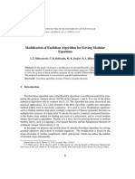 Modification of Euclidian Algorithm