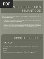 Manejo de Errores Semanticos