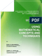 Module 5 Using Mathematical Techniques