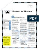 Nautical Notes: Principal's Column