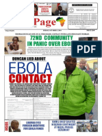 Frontpage: 72Nd Community in Panic Over Ebola