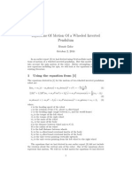 Wheeled Inverted Pendulum Equations