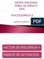 Factor de Frecuencia y Energia de Activacion