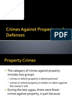 Crimes Against Property and Defenses