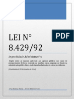 Lei Nº 8429-92 - Improbidade Administrativa - Atualizada Até 05 Janeiro 2014 PDF