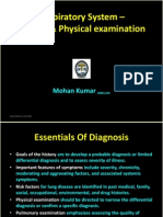 Respiratory System - History & Physical Examination: Mohan Kumar