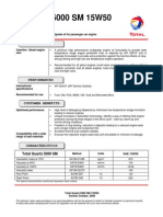 QUARTZ 5000 SM 15W50: Data Sheet