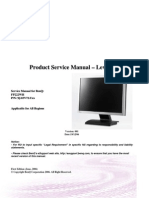 BenQ FP222WH Product Service Manual Level 2 Version 001