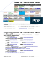 Gangneung Independent Arts Theater Schedule, October 9 - October 15