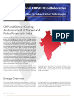 CHP and District Cooling: An Assessment of Market and Policy Potential in India