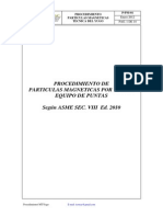 PROCEDIMIENTO MT ASME Sec. V - Sec. VIII - 2012. Revisado