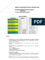 Convocatoria Torneo Maestros P Goma 09