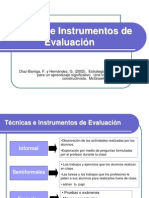 Tecnicas e Instrumentos de Evaluacion