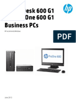 HP ProDesk and ProOne 600 G1 Datasheet PDF