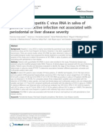 Detection of Hepatitis C Virus RNA in Saliva of Patients With Active Infection Not Associated With Periodontal or Liver Disease Severity