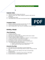 Travel Fraud: Common Fraud Tests by Functional Area