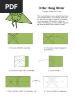 Dollar Hang Glider Origami