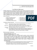 IT Security Sample Resume