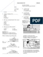 English Monthly Test February