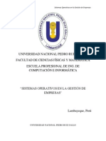 Sistemas Operativos y La Gestion de Empresas (Monografia)