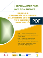 Módulo 5. Evaluacion Psicólogica Del Paciente Con Demencia. Tipo Alzheimer. Intervención PDF