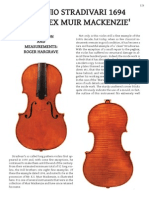 Antonio Stradivari 1694 'Maria Ex Muir Mackenzie': Description AND Measurements: Roger Hargrave