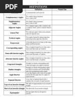 Postulates and Theorems List