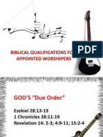 Biblical Qualification of Appointed Worshipers