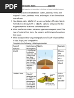 Types of Volcanoes Guided Notes