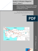 Grid Connection Requirements For Wind Turbine Systems in Some Countries Comparison To Turkey