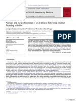 Accruals and The Performance of Stock Returns Following External Financing Activities