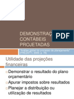 Demonstrações Contábeis Projetadas