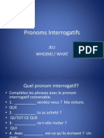 Pronoms Interrogatifs Jeu