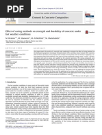 Effect of Curing Methods On Strength and Durability of Concrete Under Hot Weather Conditions 2013 Cement and Concrete Composites