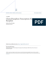 Classical Saxophone Transcriptions - Role and Reception PDF