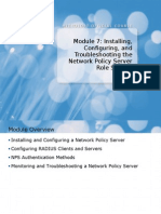 Module 7: Installing, Configuring, and Troubleshooting The Network Policy Server