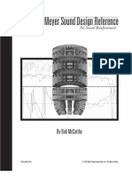 Meyer Sound Design Reference For by Bob McCarthy Sound Reinforcement