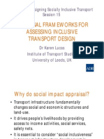 DSIT - Appraisal Frameworks For Assessing Inclusive Transport Design