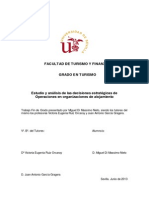 Estudio y Análisis de Las Decisiones Estratégicas de Operaciones en Organizaciones de Alojamiento