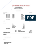 Financial Report December 2013 Beginning Balance: 157.70: 2,372.70 Total Income On Hand