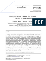 Computer-Based Training For Learning English Vowel Contrasts