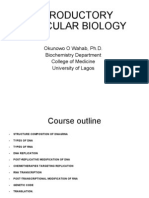 DR Okunowo Wahab's Introductory Molecular Biology Lecture Note II